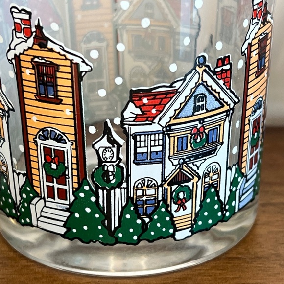 Christmas Low Ball Drinking Glasses Tumbler SET OF 4 Mint Luminarc D'Arques - Picture 9 of 15